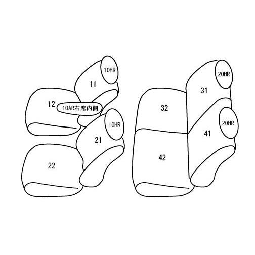 国内販売正規品 ハスラー シートカバー MR52S / MR92S クラッツィオ クラッツィオ ネオ ES-6065 シート 内装