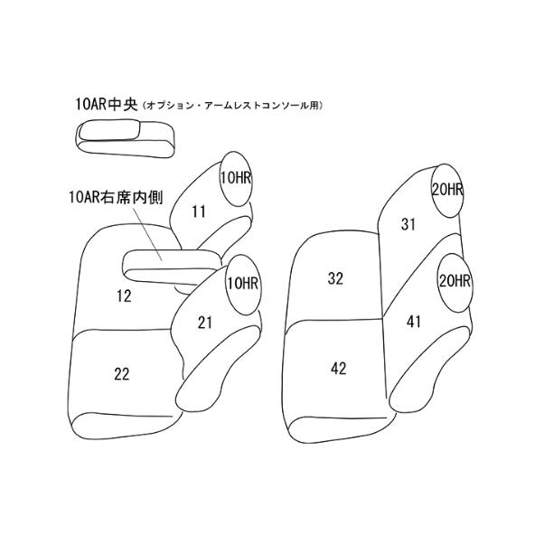 N BOX シートカバー JF5 JF6 クラッツィオ ベーシックシリーズ ブロスクラッツィオ NEWタイプ EH-2066 シート 内装｜sincere-y｜02