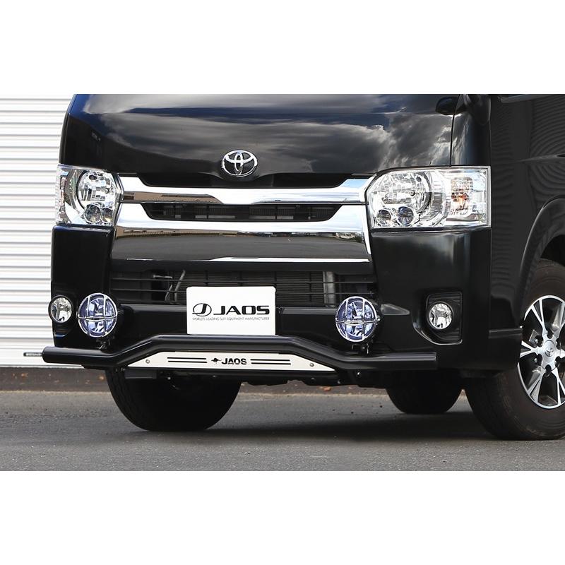 ジャオス ハイエース 200系 フロントスキッドバー ブラック/ブラスト