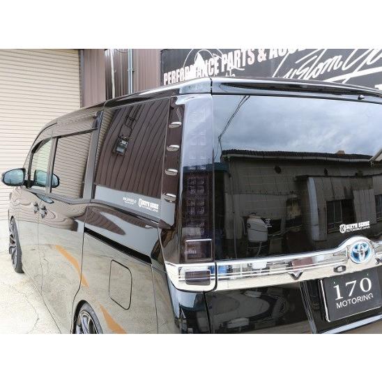 80ヴォクシー【後期】テールランプカバー VOXY ヴォクシー 80 系 テールランプカバー ブラックスモーク