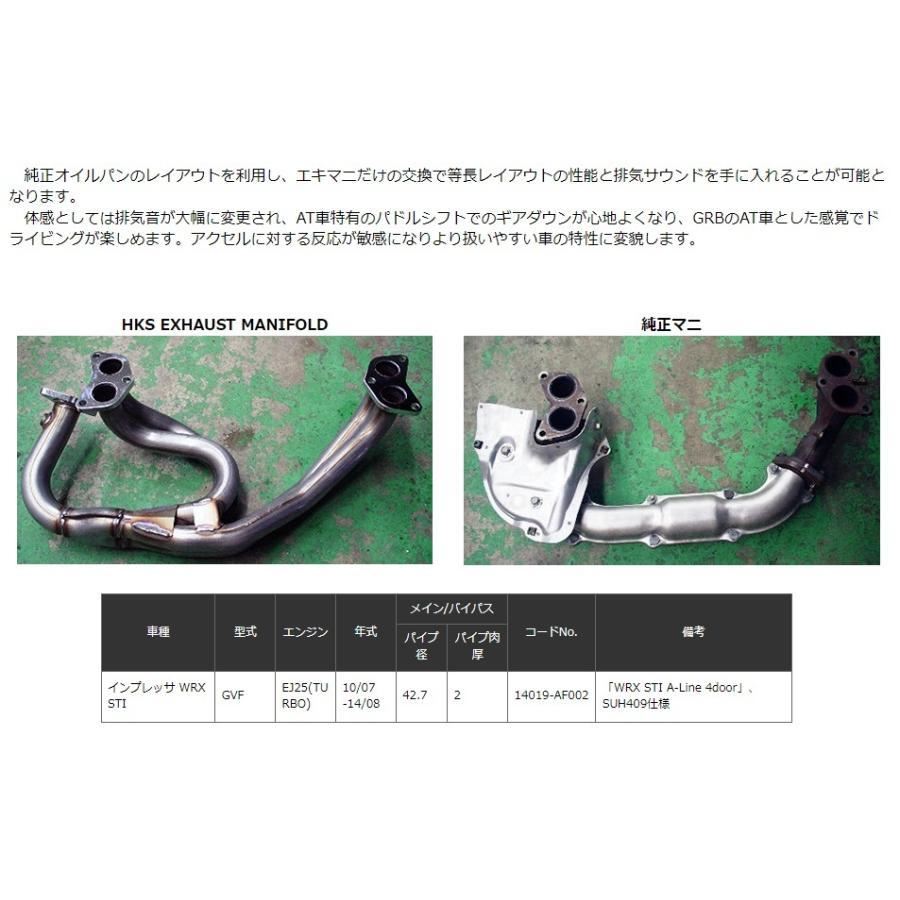 HKS（エッチケーエス） インプレッサ WRX STI GVF エキゾースト