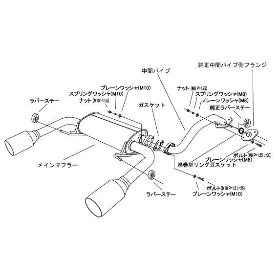 HKS（エッチケーエス） コペン DBA-LA400K マフラー RS SUS304 31021