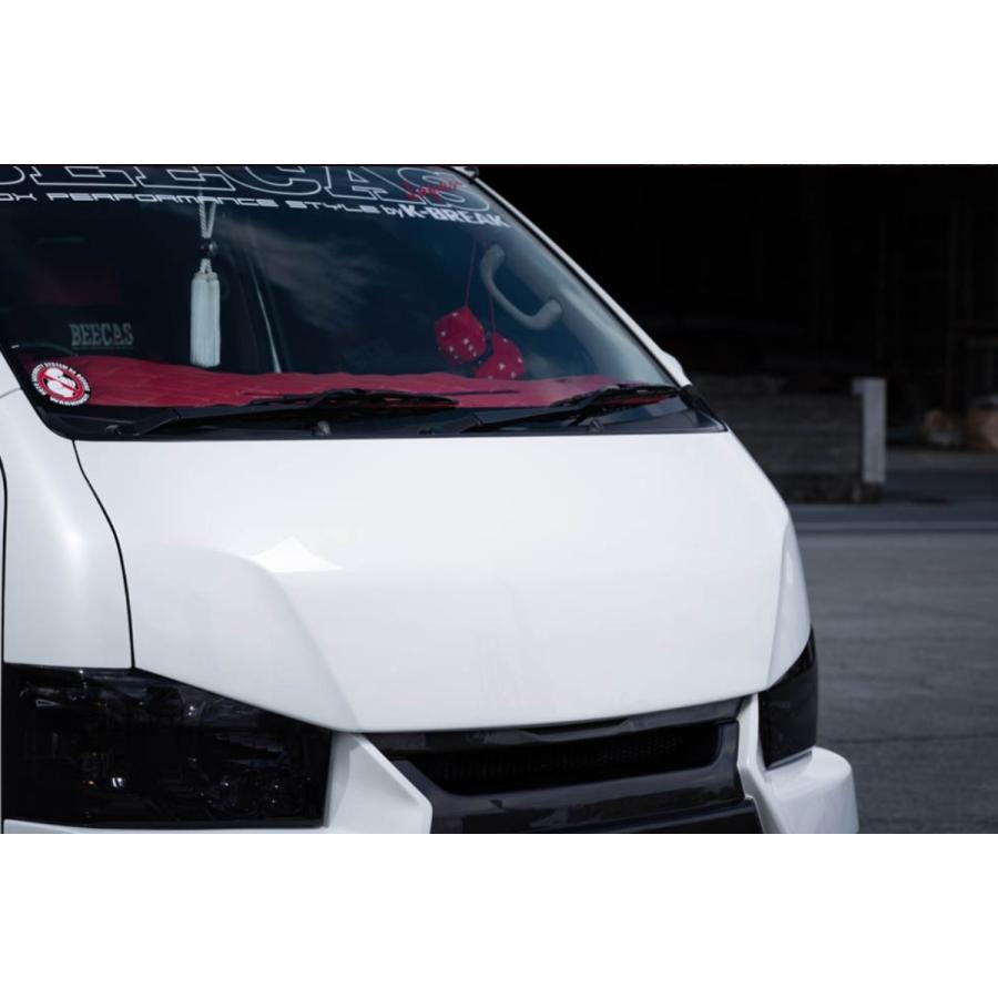 ビーキャス ハイエース 200系 4型 バッドフェイスボンネット 未塗装