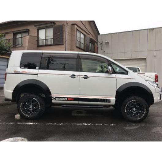 【再値下げ】三菱デリカD5　CV5W初期型　ロードハウス　サイドステップバー デリカ D:5 サイドステップ 左右 黒 D5 サイドバー DELICA 三菱 前期