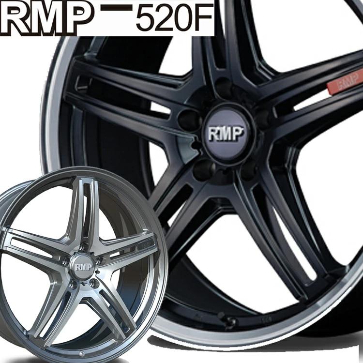 18インチ 5H114.3 8.0J 8J+42 5穴 RMP 520F ホイール 4本 ハイパーメタルコート リム＆ディスクポリッシュ セミグロスブラック リムDC MID RMP 520F MA