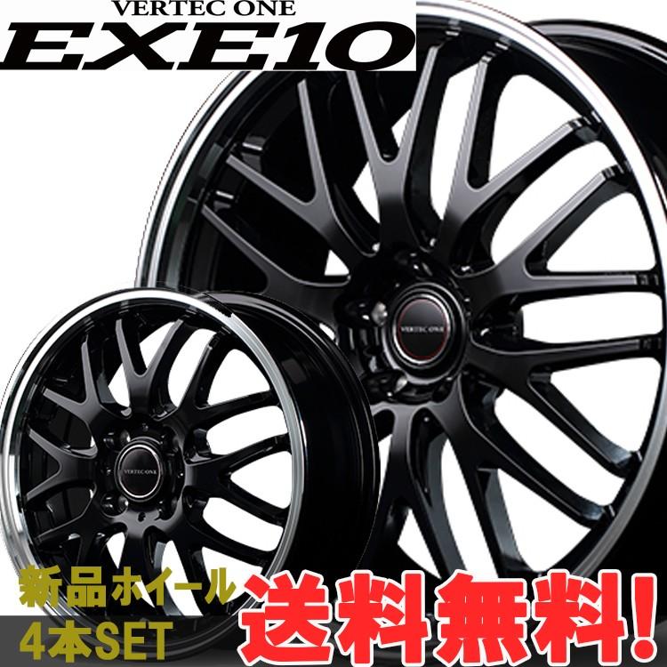 15インチ 4H100 5.5J+43 4穴 ヴァーテックワン EXE10 ホイール 4本 1台分セット グロッシーブラック リムポリッシュ MID VERTEC ONE EXE10 MA