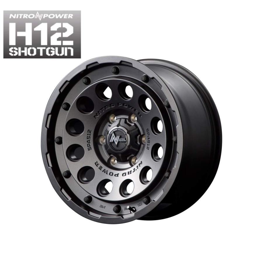 15インチ 6H139.7 6J 6.0J+33 6穴 ナイトロパワー H12 ショットガン ホイール 4本 バレルブラック MID NITRO POWER H12 SHOTGUN CH