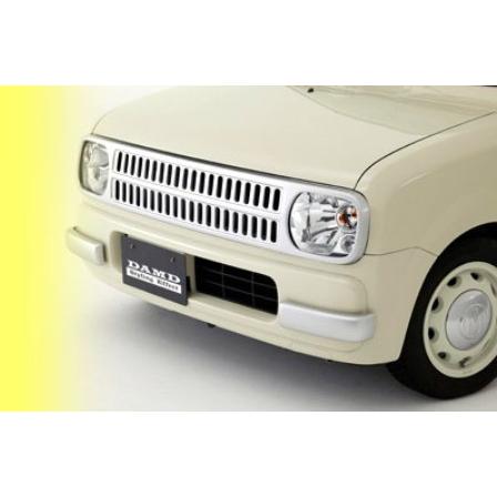 アルトラパン フロントグリル ホワイト デザイン ラパン フロントグリル（ホワイト/フロントカメラ有り車用