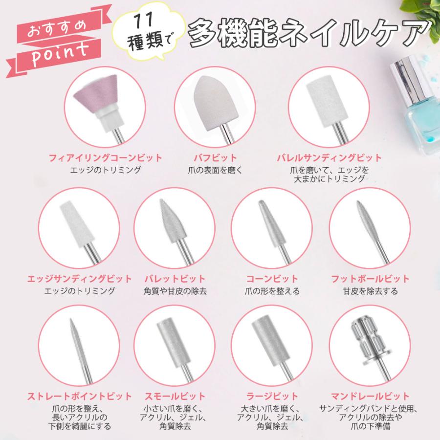 ネイルマシン 電動 ビット ネイルケア ジェルネイル ネイルオフ セット 