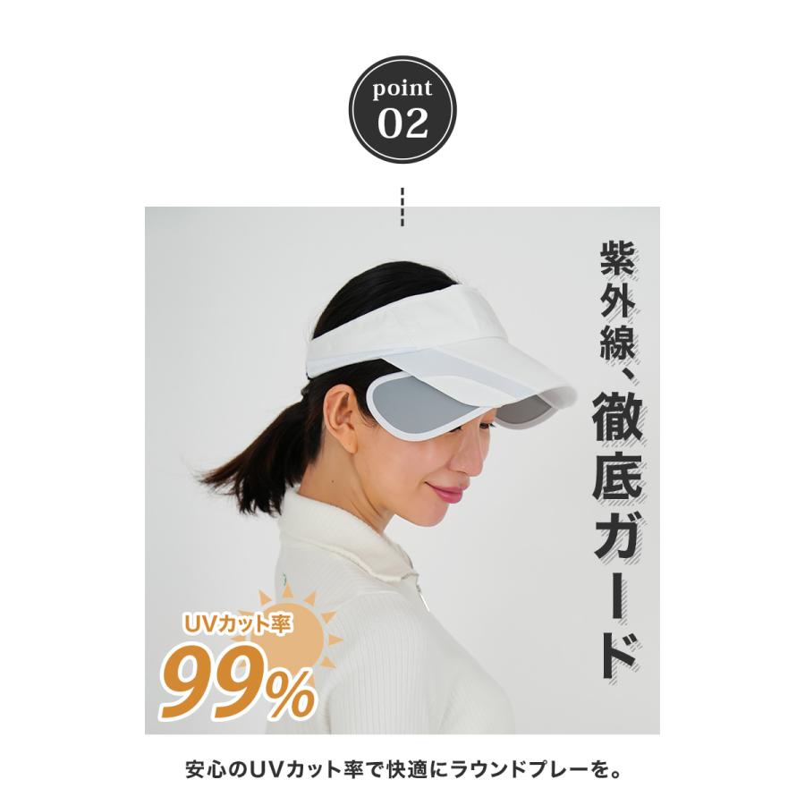 サンバイザー ゴルフ レディース uvカット テニス スポーツ
