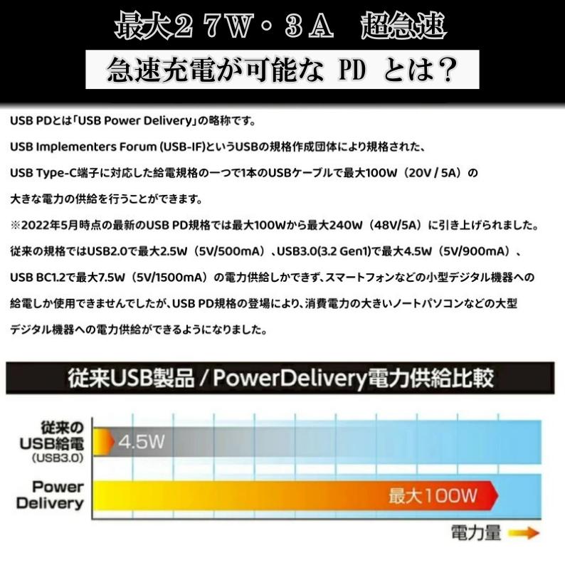 【3本セット】USB C to Lightning TYPE-C タイプC ライトニングケーブル 27W3A超高速 iPhone 充電コード |  | 08