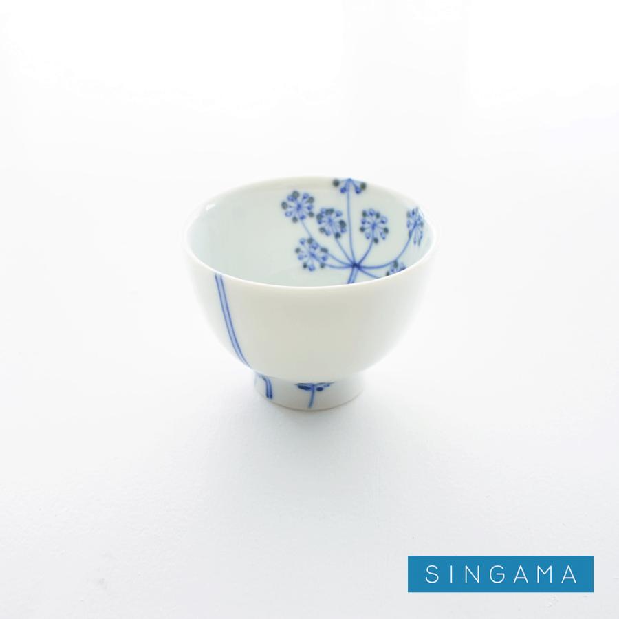 SINGAMA(眞窯) ゆのみ レースフラワー 伝統工芸品 瀬戸染付焼 SINGAMA(眞窯) ゆのみ レースフラワー 伝統工芸品 瀬戸染付焼