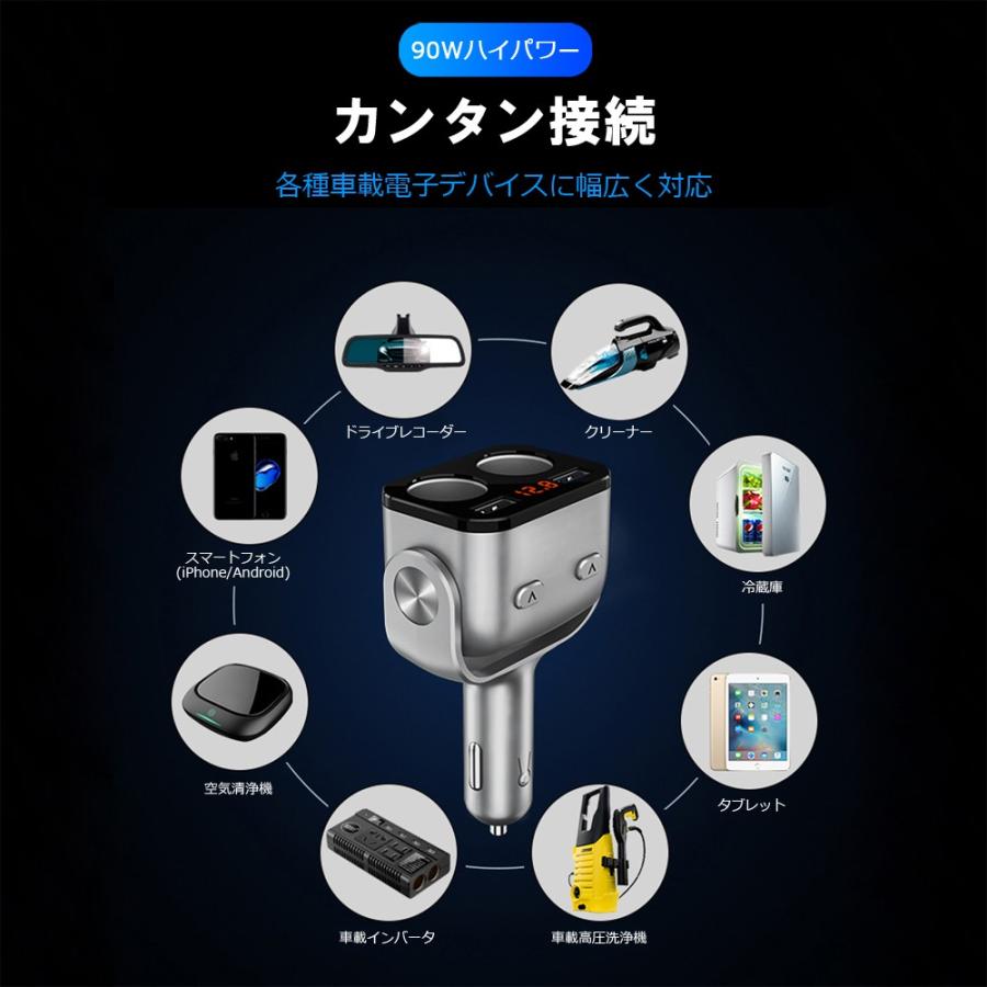 箱・説明書なし お得価格！多機能急速充電シガーソケット QC３.０ |  | 14