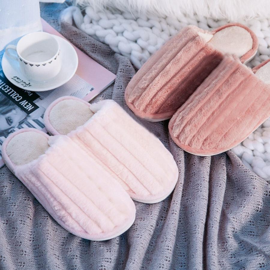 スリッパ おしゃれ 暖かい あったか 来客用 室内用 ルームシューズ  シンプル 秋用 冬用 メンズ レディース ファー  かわいい M L Mサイズ Lサイズ |  | 14