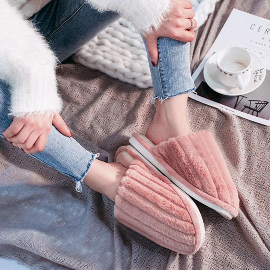 スリッパ おしゃれ 暖かい あったか 来客用 室内用 ルームシューズ  シンプル 秋用 冬用 メンズ レディース ファー  かわいい M L Mサイズ Lサイズ |  | 15