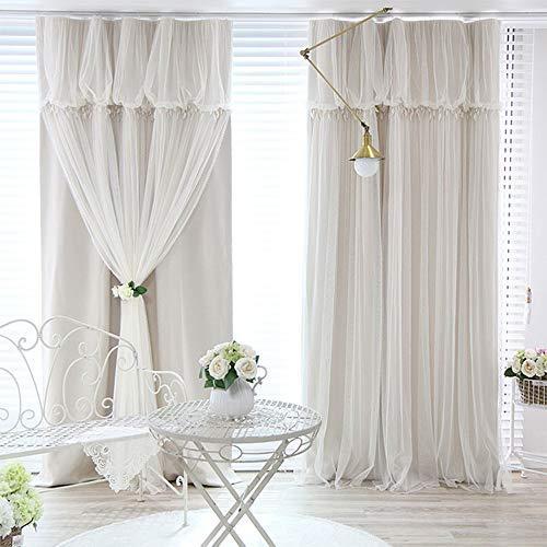 姫系 カーテン 遮光 寝室 断熱 遮光 可愛おしゃれ 二重カーテンレース 遮光率90 アジャスターフック付き 子供部屋 カーテン 外から見 2倍ヒダ リビング シングルスター 寝室 出窓 S 2506 安い 販売