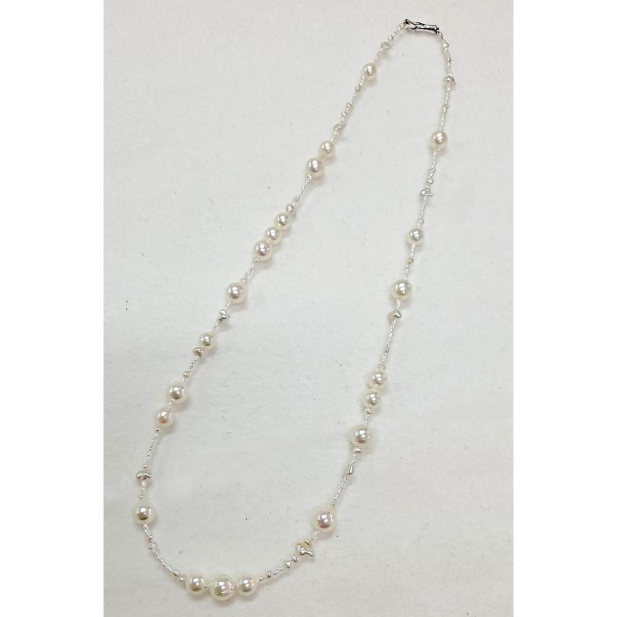 あこや無調色パール＆ケシネックレス P-356 : 真珠のキタムラ - 通販