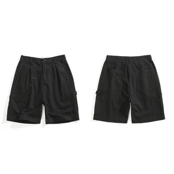 ショートパンツ メンズ 5分丈 カーゴパンツ アメカジ ストリート 夏 薄手 綿 100 無地 ベーシック シンプル ズボン | ホームアイホーム | 14