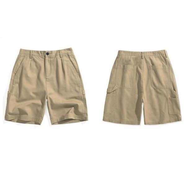 ショートパンツ メンズ 5分丈 カーゴパンツ アメカジ ストリート 夏 薄手 綿 100 無地 ベーシック シンプル ズボン | ホームアイホーム | 16