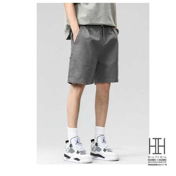 ショートパンツ メンズ 5分丈 カーゴパンツ アメカジ ストリート 夏 薄手 綿 100 無地 ベーシック シンプル ズボン | ホームアイホーム | 08