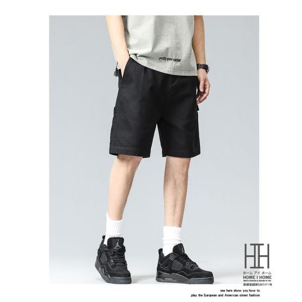 ショートパンツ メンズ 5分丈 カーゴパンツ アメカジ ストリート 夏 薄手 綿 100 無地 ベーシック シンプル ズボン | ホームアイホーム | 12
