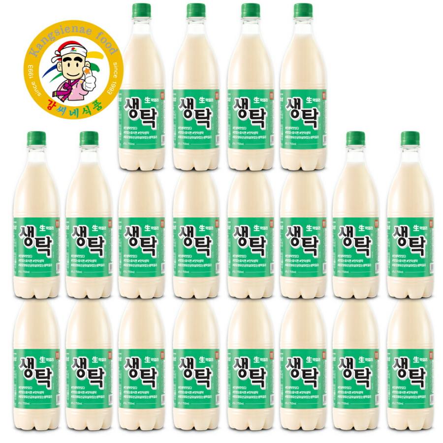 釜山生マッコリ 生濁（センタック・センタク）750ml 20本 Alc.6％ 要