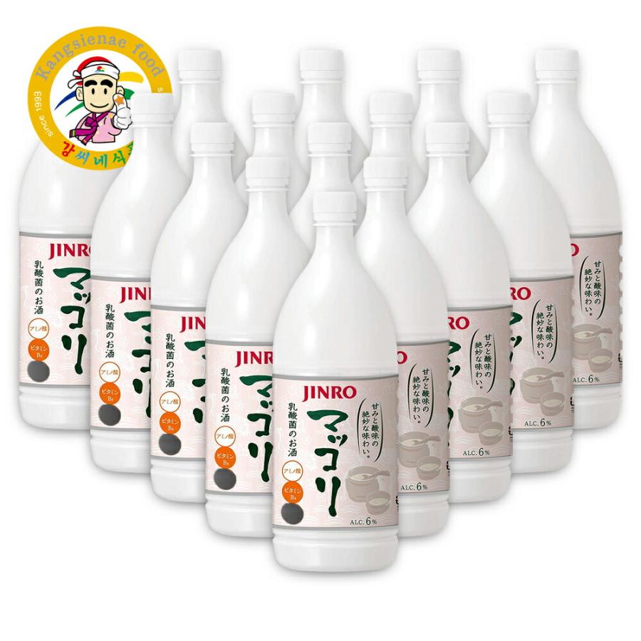 JINRO（眞露／ジンロ）マッコリ 1L（1000ml）6度 1箱 15本【カンシネ 