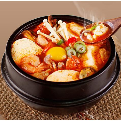 韓方　純豆腐　ハンバンスンドゥブ　漢方薬膳スープ 　2パック Amazon.co.jp: 美山 スンドゥブ 300g 銀座高級韓国料理店 尹家