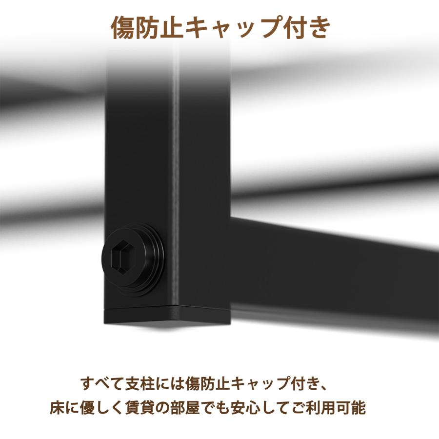 2口コンセント セミダブル ベッドフレーム 宮棚付き パイプベッド 高耐
