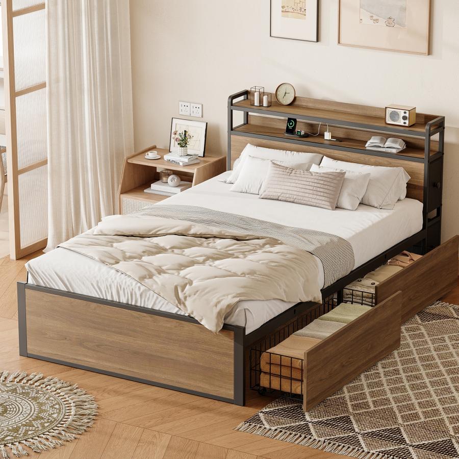 チョコミント様用: 【無印良品】木製ベッドフレーム オーク材