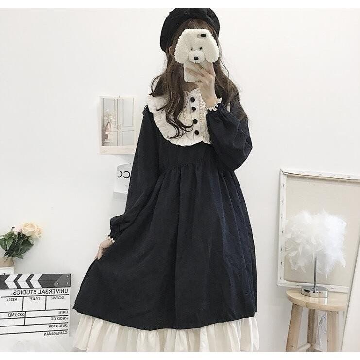 ワンピース レトロワンピース 膝丈 秋ワンピ お出かけ 無袖 森ガール 体型カバー ゆったり 春秋着 レディースワンピース 可愛い風 Ds2311 神龍閣 通販 Yahoo ショッピング