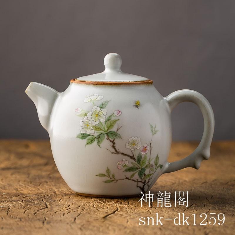 汝のかまどの手絵の小号のお茶の壺の工夫は茶器が切れて景徳鎮の純手の陶磁器のお茶のやかんの単壺を飼うことができます :snk-dk1259:神龍閣 -  通販 - Yahoo!ショッピング