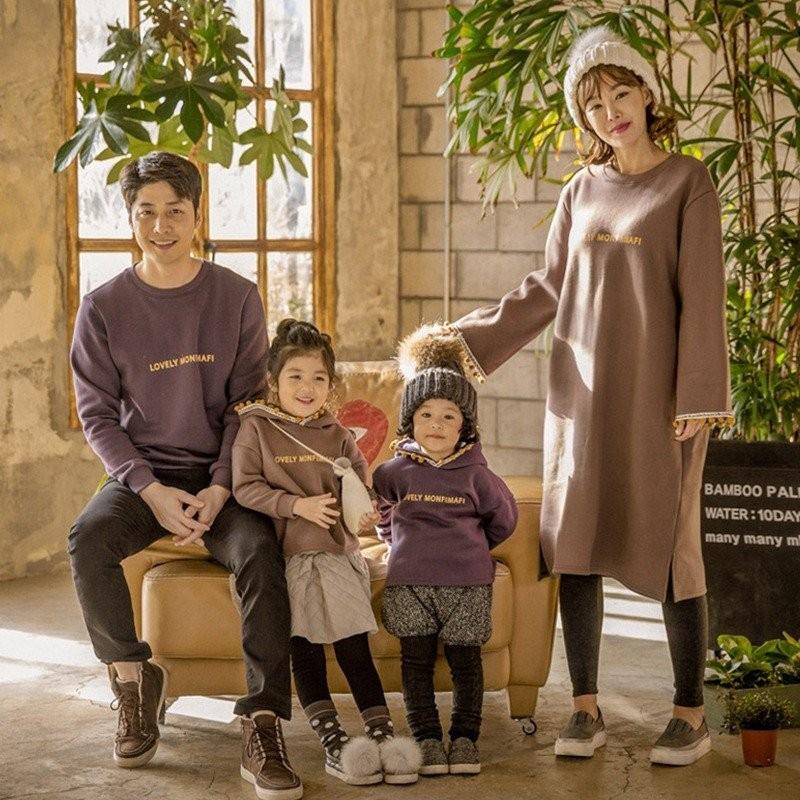 家族服 男女兼用 暖か トップス ベーシック ゆったり 韓国ファション 親子ペアルック 裏起毛 スウェット お揃い 子供服 大人 Yz0097 神龍閣 通販 Yahoo ショッピング