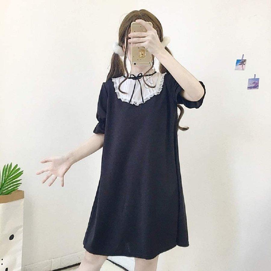 可愛い 演出服 レディース 二次元 衣装 ゆめかわ ゆるふわ おしゃれ 妖精 天使メイド風 ロリータ ワンピース 半袖 ブラック ゴスロリ ゴシック コスプレ Yz3730 神龍閣 通販 Yahoo ショッピング