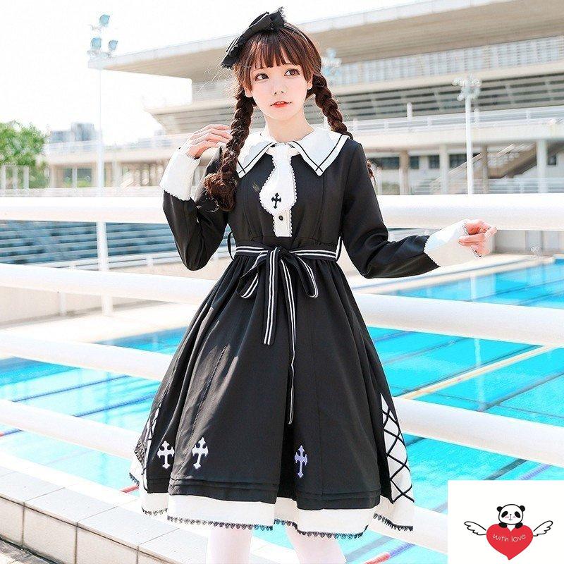 学生服 ロリータ ワンピース 女装 コスプレ アニメ ドレス メイド服 萌え萌え系ワンピース 森ガール Cosplay Lolita かわいい Yz3753 神龍閣 通販 Yahoo ショッピング