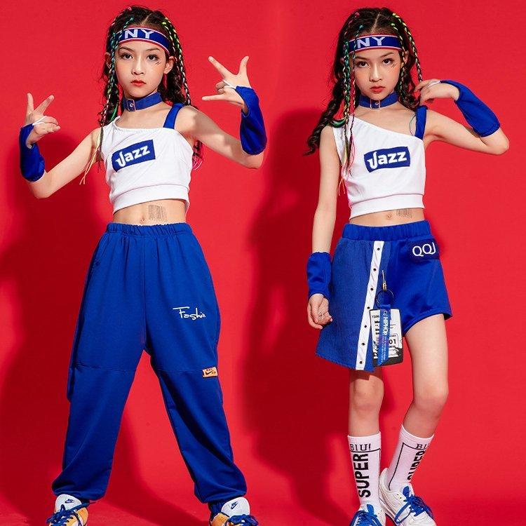 ｔシャツ 半袖 スカート キッズ かっこいい 派手 子供 ズボン ジャズ ストリートパンツ 原宿系キッズダンス衣装 ヒップホップ 上下 セットアップ へそ出し 新生活