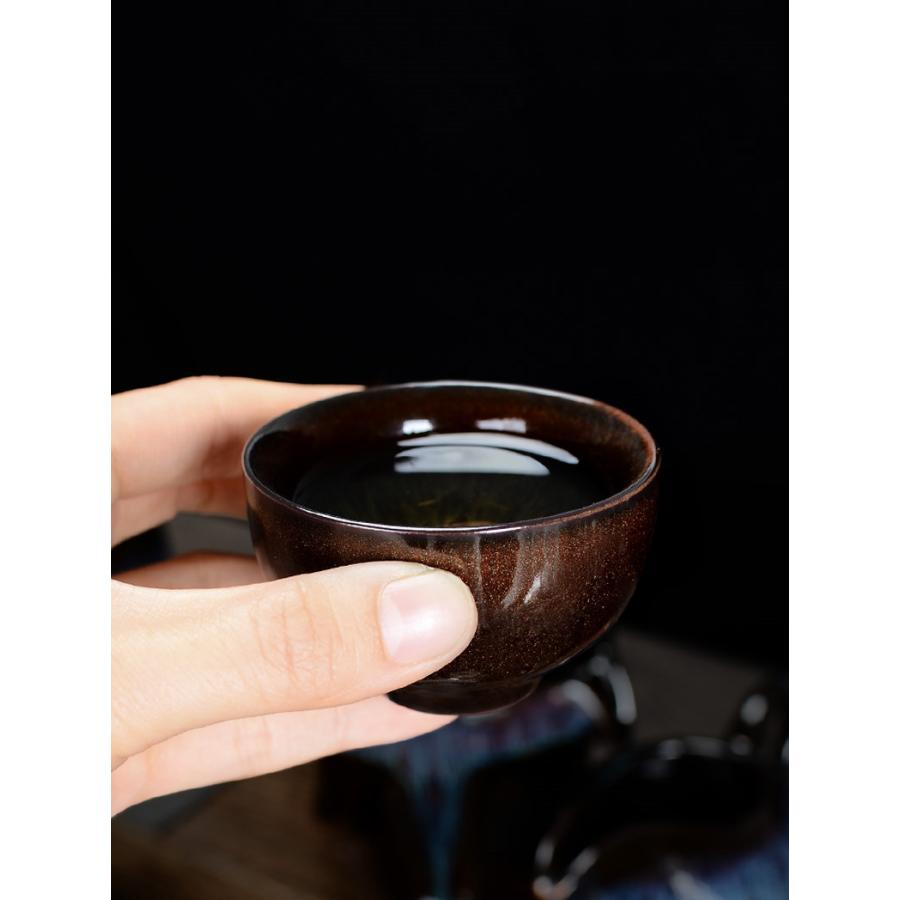 茶碗曜変 天目茶碗 建陽建盞（けんさん）工夫茶器 セラミック 茶器 