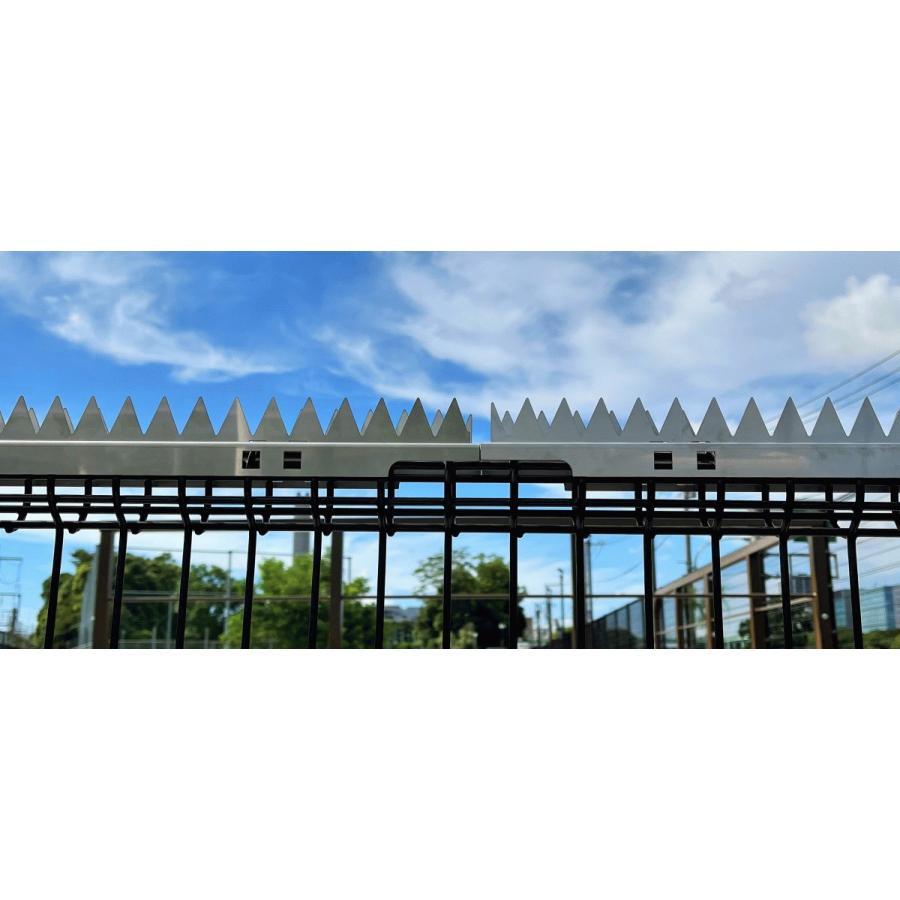 忍び返し フェンス用 取付部品込 W636mm 侵入防止 家の防犯 空き巣対策