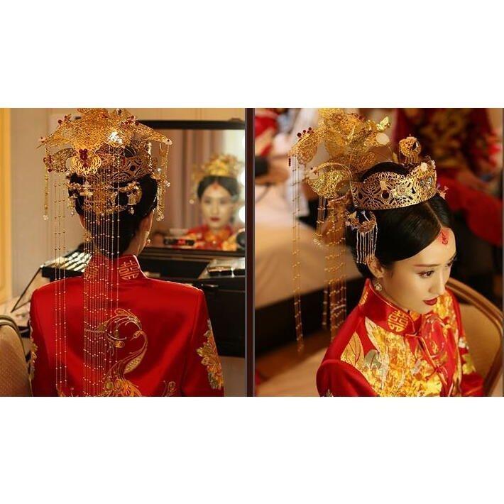 中国古代コスプレ髪飾り唐時代漢服唐装用ヘアアクセサリー 結婚式舞台写真撮影専用道具 フリンジかんざし皇后・お姫様王冠 ピアス 二枚 中国古代髪飾りセット 唐時代宋時代漢服唐装用ヘアアクセサリー 結婚式舞台写真撮影専用道具 かんざしティアラ王冠 中華コスプレ