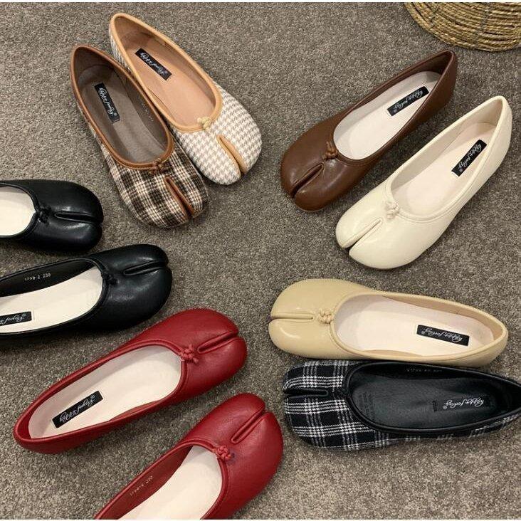 パンプス 足袋 フラットシューズ バレエシューズ レディース 先割れ