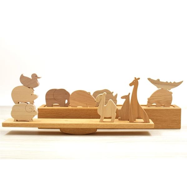森林工芸館　バランスアニマル　木のおもちゃ　木製玩具　動物積み木　贈り物に |  | 02