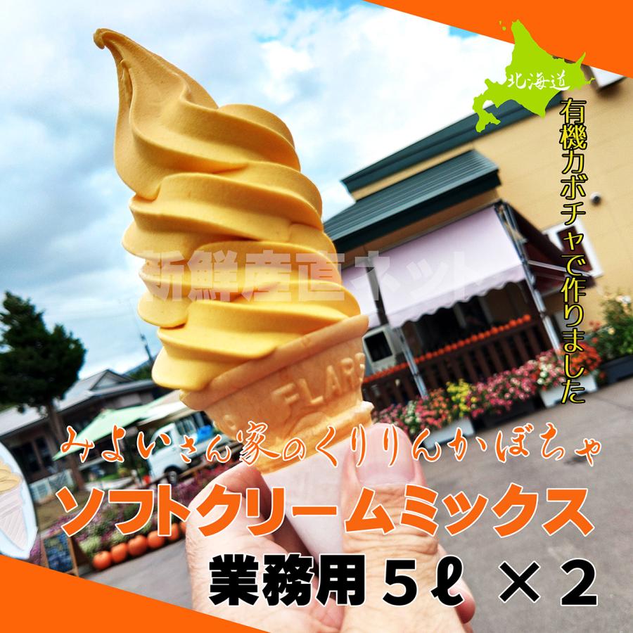 業務用　北海道産　有機かぼちゃ　ソフトクリームミックス　５リットル×２　送料無料 | 