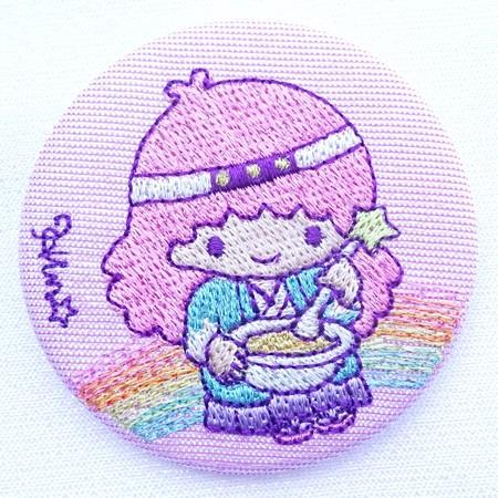 sanrio キキララ ララ 刺繍 缶バッジ 日野限定 新選組 リトル sanrio キキララ ララ 刺繍 缶バッジ 日野限定 新選組 リトル