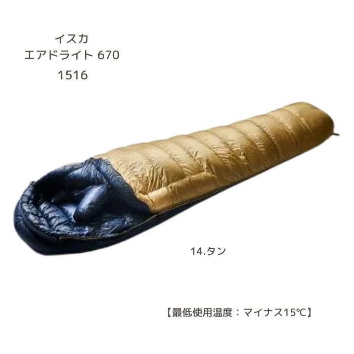 マミー型シュラフ エア ドライト 670 3