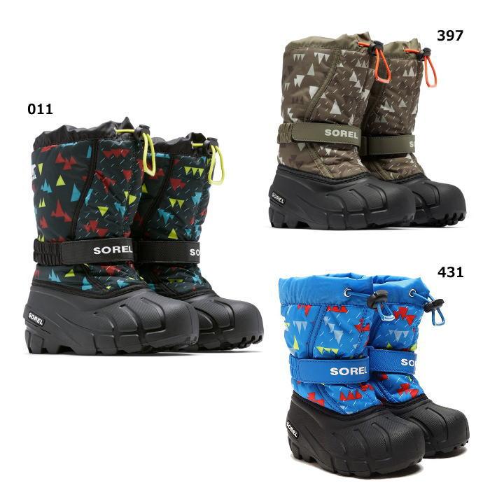 SOREL（ソレル） 子ども用ブーツ NY3504 ユースフルーリープリント 