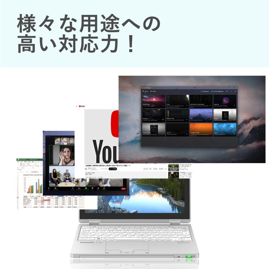 Panasonic ノートパソコン Let`s note CF-RZ6 10.1型 Core i5第六世代 8GB SSD128GB  Win11/Office2019付 WiFiVGA HDMI カメラ タッチパネル