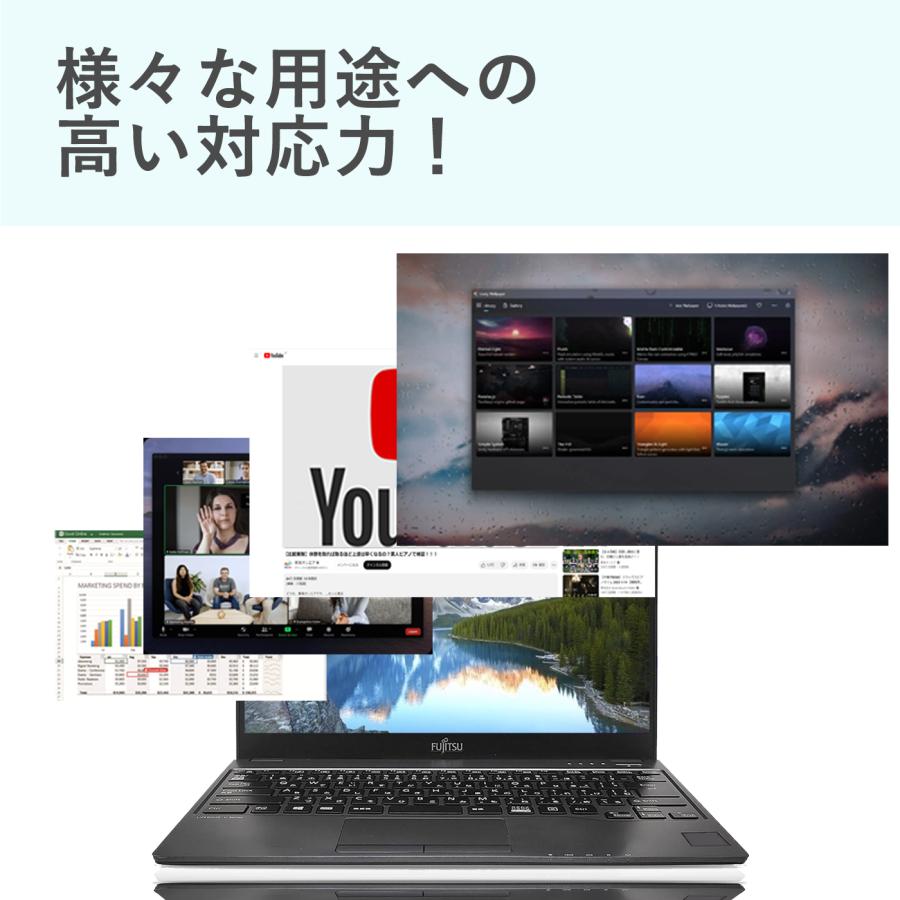 富士通 FUJITSU ノートパソコン LIFEBOOK U938 13.3型FHD Core i5第八世代 4GB SSD128GB Win11/Office2019付 テレワーク特集 薄型軽量 指紋認証｜sintatu1688｜05