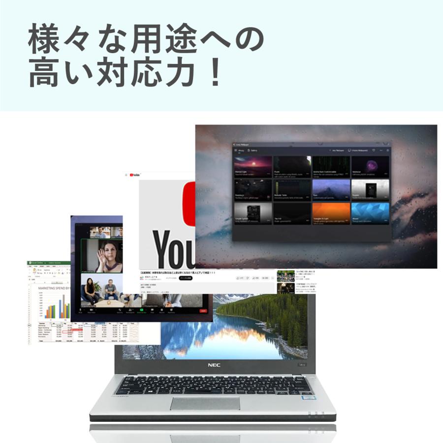 NEC ノートパソコン VersaPro VK23TB 12.5型 Core i5第六世代 8GB SSD256GB Win11/Office2019付 WiFi Bluetooth HDMI｜sintatu1688｜05