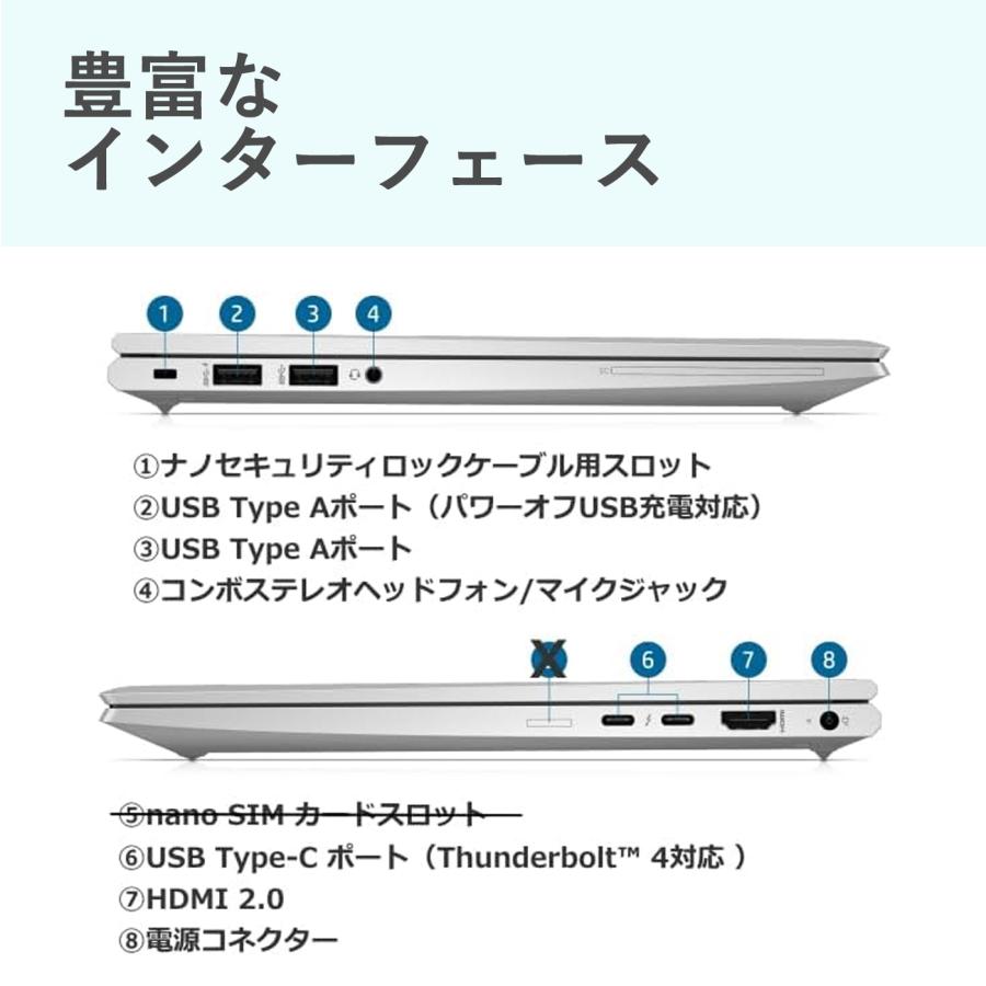 HP ノートパソコン EliteBook 830 G6 13.3インチFHD Core i5第八世代 4GB SSD128GB Win11/Office2019付 WiFi Bluetooth HDMI カメラ テレワーク 薄型軽量｜sintatu1688｜03
