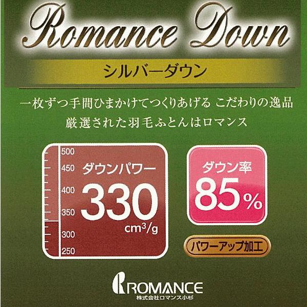 ロマンス小杉 羽毛布団 シングル シルバーダウン85% 1,1kg ロマンス小杉 羽毛布団 シングル シルバーダウン85% 1,1kg